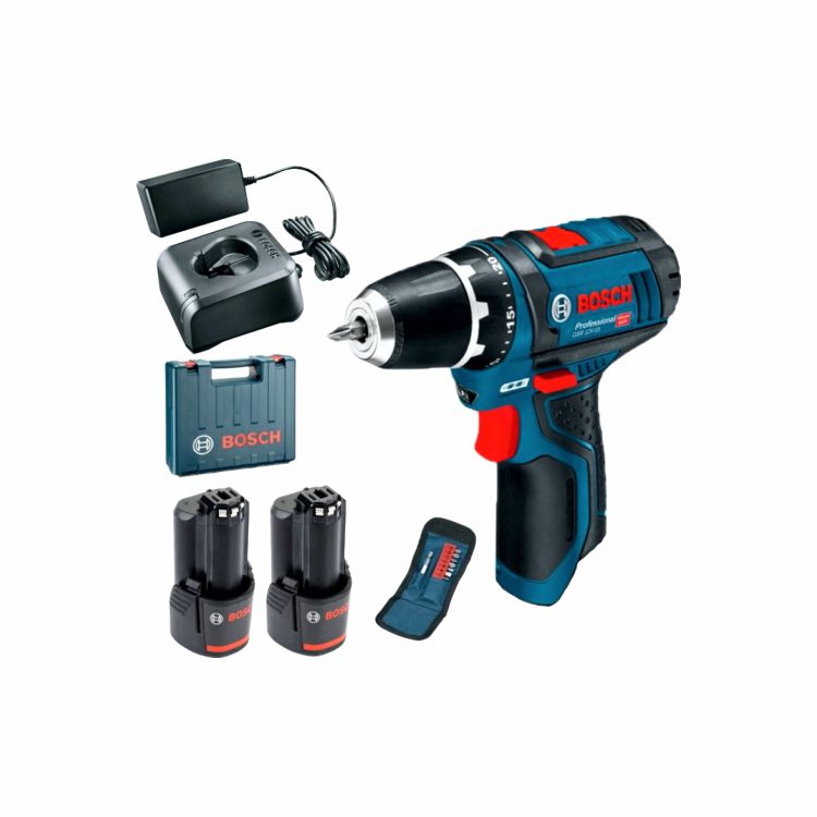 Aparafusadora a Bateria com 2 Baterias, Carregador e Conjunto 10 Pontas – Modelo GSR 12V-15 – Bosch Profissional