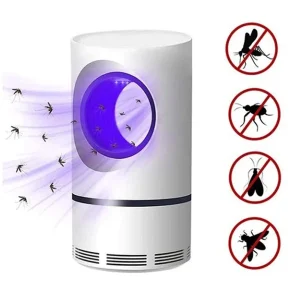 Armadilha para Mosquitos Elétrica LED – Candeeiro Mata-Insetos USB com Luz Ultravioleta 368nm, Sucção Forte por Vórtice, Silencioso