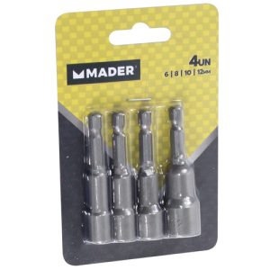 Bits Chaves de Caixa CRV 25mm, 4Un – Mader | Hand Tools