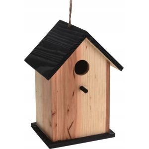 Bird House em Madeira 15,5x13x22cm